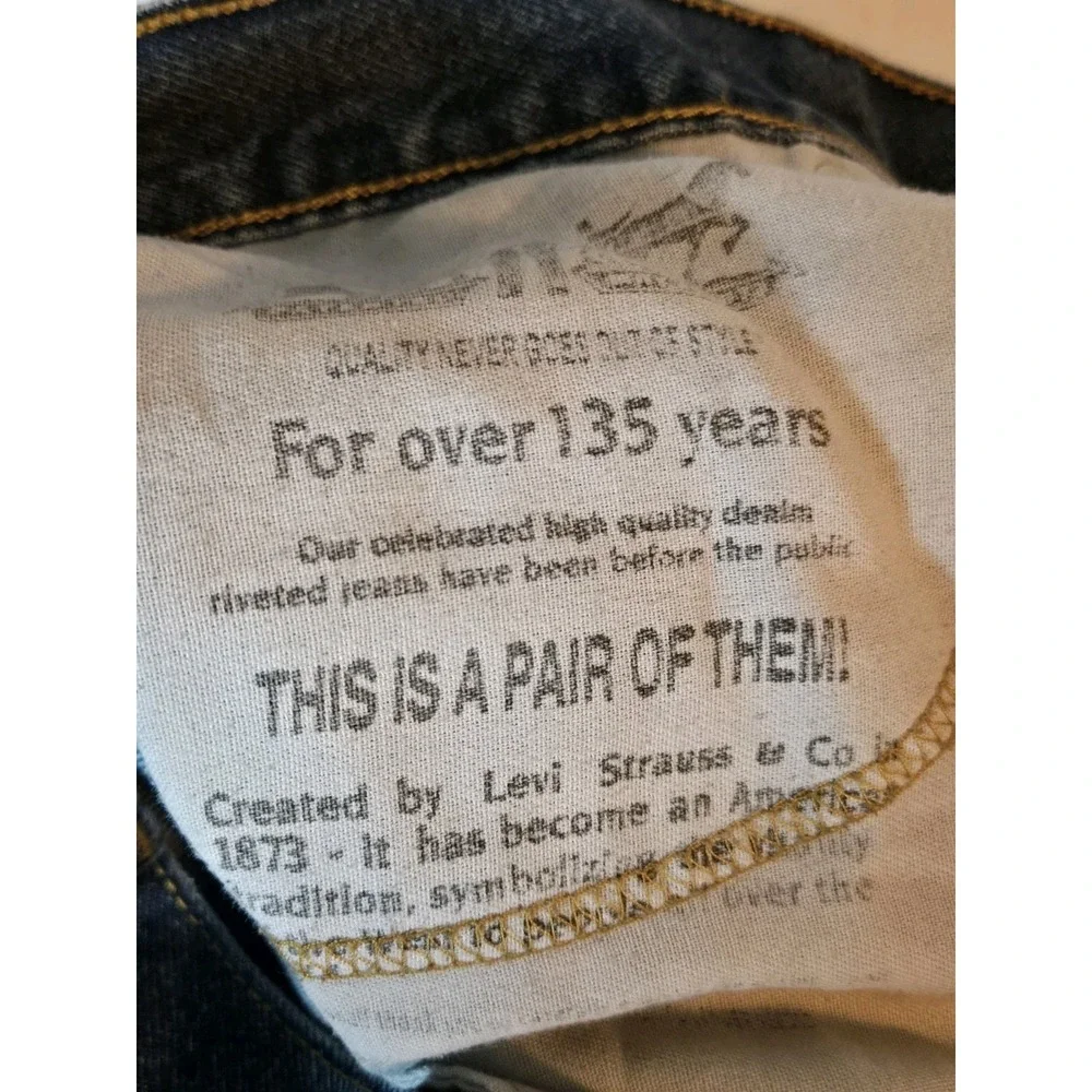 Levis 505 Jeans Mens 40 X 30 Blue Denim‎ Straight Leg Regular Fit Medium Wash